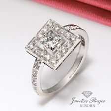 Boucheron Ava Ring Weissgold 750 Prinzess Diamant 0,60 ct Gr. 54 Gold Solitär
