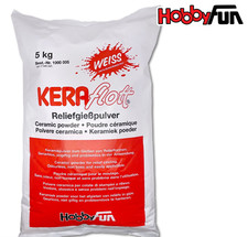 HobbyFun 5 kg KERAflott Reliefgießpulver Gießmasse Keramikpulver Reliefform