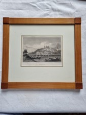 Stahlstich "Pressburg"Tschechien v. Rouargue um 1846 Biedermeierrahmen Kirs