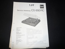 OriginalSchaltplan  Service Manual Schaltplan Dual CS 650 RC