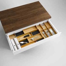 Modify Besteckeinsatz Schubladeneinsatz Holz Eiche hell B 300 x T 472 x H 43 mm