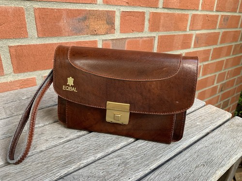 Vintage eqbal leder handtasche - vintage,
