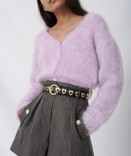 Maje damen strickjacke flieder - strickjacke,