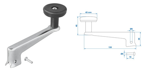 Kurbel hebel für stützrad - kurbel,
