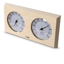 Sauna Zubehör LaJa26 Thermo-Hygrometer massives Espenholz Klimamesser Hygrotherm
