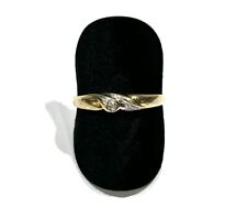 333/- 8kt Gold Ring, Diamant ca. 0,01 ct, Gr. 63, Damen, Muster, guter Zustand.