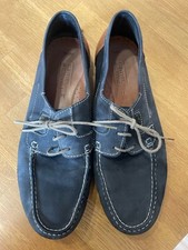 Halbschuh Schnürschuh Mokassin Camel Blau/braun echt Leder GRAU Gr.  11 (44)