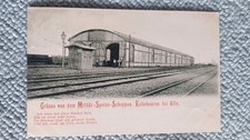 vintage 13.10. 1901 ? sw AK Eisenbahn Militär Speise Schuppen Hürth Kalscheuren