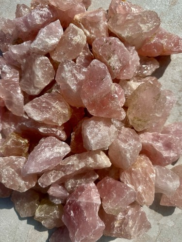 Rosenquarz rohsteine - rosenquarz,