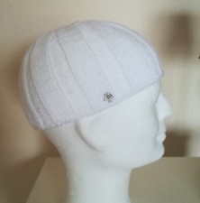 DJ Ötzi Mütze, Herrenmütze,   Schneeweiß, mit Label