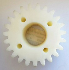 PVC-Stirnzahnrad 23 Zähne M4 Ø 100 mm Breite 40 mm Zahnrad weiß Kunststoff