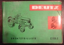 Deutz Schlepper D50 S + D55 Ersatzteilkatalog