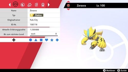 Zeraora non shiny lvl - shiny,