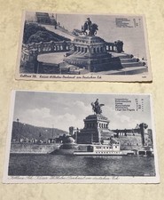 Koblenz, Deutsches Eck, Moselmündung, 2 Ansichtskarten, ungelaufen, ca. 1930, Ko