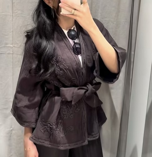 Zara kimono bestickt - kimono,