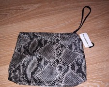 Textil Kosmetik Tasche Schlange Optik Abendtasche Handtasche C&A Theater Disco