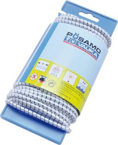 Gummi seil weiss schwarz - gummi-seil, weiss/schwarz
