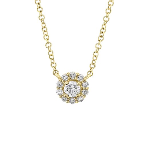 14k gold diamant halskette - diamant,
