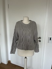H&M Divided Pullover Zopfmuster Grau Gr S