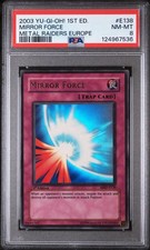 Yugioh! 2003 Mirror Force 1. Edition MRD-E138 PSA 8 - Clean