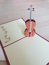 3D POP UP Karte Geige