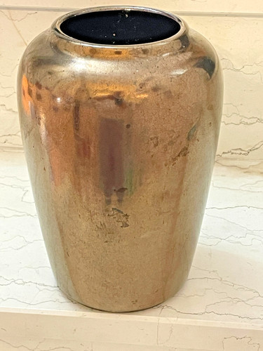 Vase 23x15cm aluminium - aluminium, gold