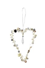 Herz Perlen-Draht-Herz Deko