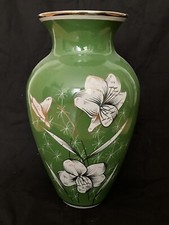 Große Keramik Vase Majewski 50er 60er Jahre Mid Century 43 cm Gold-overlay 