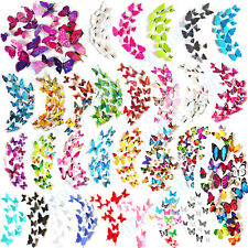 12 Set 3D Schmetterlinge Wandtattoo Wanddeka Wand Deko Wandtatoo Wandaufkleber