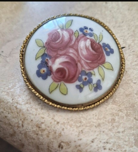 Vintage brosche mit rosen - mit,