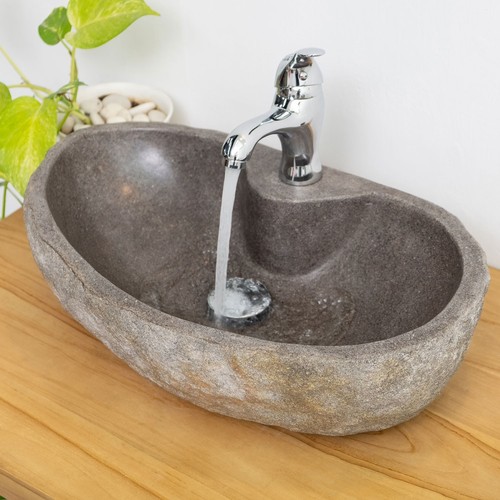 Flussstein waschbecken 40 - waschbecken,