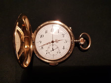 Antike Sprungdeckeluhr mit Repetition Gold 14K Gesamtgewicht 105g