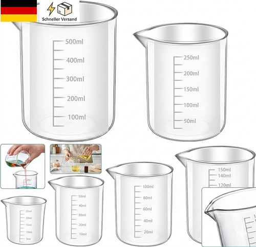 Messbecher set stück - messbecher, 6