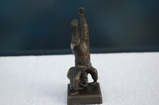 Figur Handstand Bronze Antik, BRIEFBESCHWERER ca. 145mm, 798gr.
