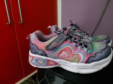 Sketchers LIGHTS Blink Schuhe Gr.34 Regenbogen Herz Led 