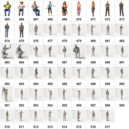 Figuren unbemalt - figuren, 1:12