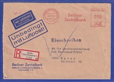 Berlin 1954 Luftpost-R-Brief