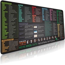 Excel Shortcut Tastaturmatte Mauspad Office Gaming rutschfest