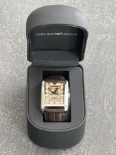 Emporio Armani Herren-Automatikuhr mit Analoganzeige und Lederarmband AR4243
