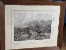 Druck "Herbstmorgen" Brunft