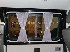 VW T3 einlagig grau Gardinen Vorhang Sonnenschutz Set für 5 Fenster