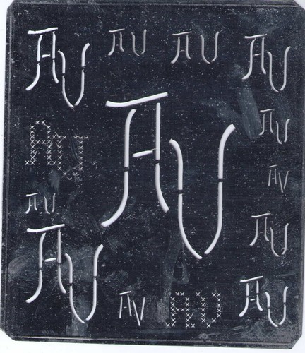 Large monogram stencil va - large,