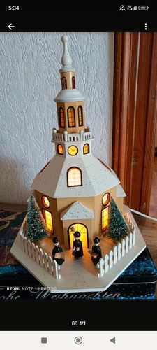 Seiffener kirche mit spieluhr - kirche,