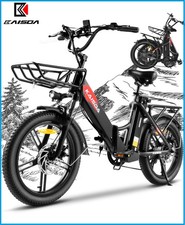 E-Faltrad 20 Zoll Klapprad 36V 20.8Ah Dual Akku E Mountainbike E-Bike Schwarz