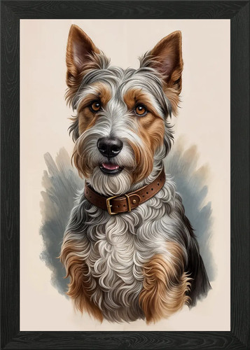 Hund portrait gemälde gerahmt - hund,