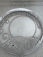 2016 Niue, 50 $ Mars-Marsmeteorit, FEHLERMÜNZE! KEINE FARBE! NWA 6963, 1 Kilo Ag