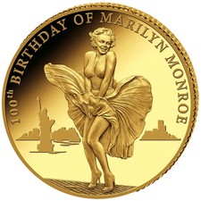 Goldmünze Marilyn Monroe 100