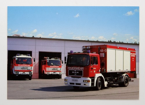 Feuerwehr postkarte - feuerwehr,