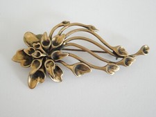 Bronze Brosche Renmoosblüte