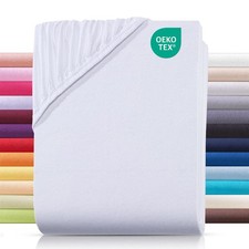 Spannbettlaken Bettlaken Spannbetttuch Jersey 100% Baumwolle Rundumgummizug